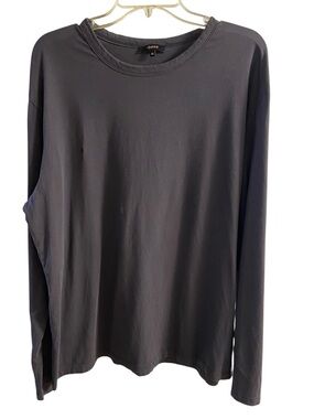 Quince grey long sleeve tee shirt pima cotton men XL